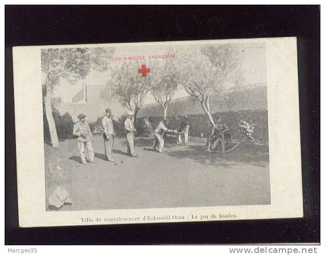 villa de convalescence d´ eckmühl oran le jeu de boules croix rouge française , pétanque