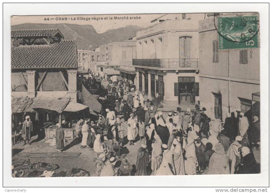 * CPA TOP  Oran, le village nègre et le marché arabe, Algérie *