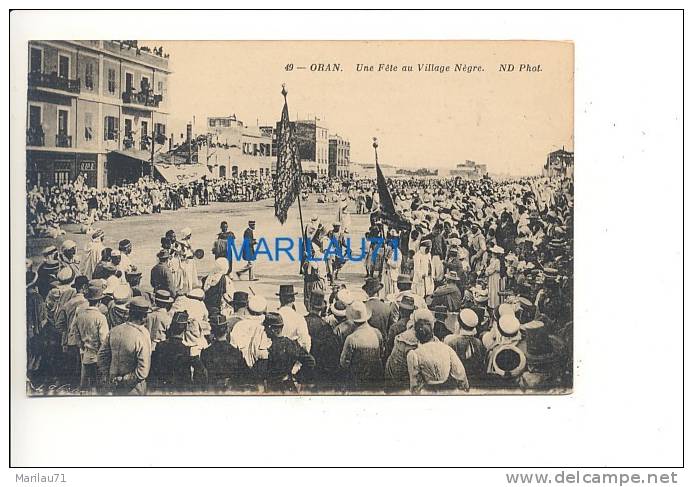 3460 ALGERIA ORAN FETE VILLAGE NEGRE NON  VIAGGIATA