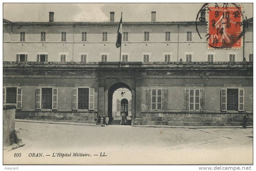 Oran Hopital Militaire 105 Texte dos Moto Cycle , Crevaison, Grele oeuf de poules OK pour Dunlop