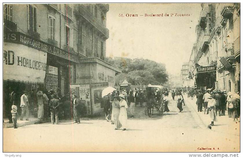 ORAN.BOULEVARD DU 2eme ZOUAVES.HORLOGERIE