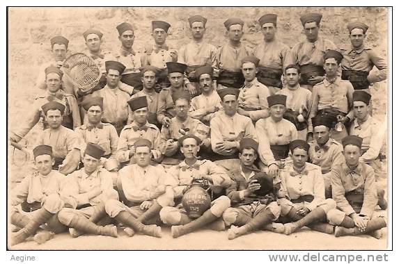 ALGERIE- ref no 627- carte photo militaire -oran-peloton 1ere section -1929  - bon etat