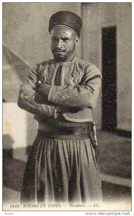 AFRIQUE. ALGERIE. ORAN. SAINT DENIS DU SIG. Carte Publicitaire des Vins d'Algérie. Vue sur un Tirailleur.