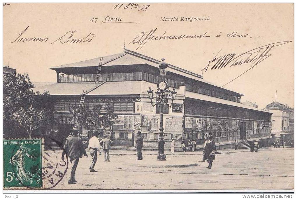 Oran.- (Algérie)   Marché Karguentah.    -  (belle animation)