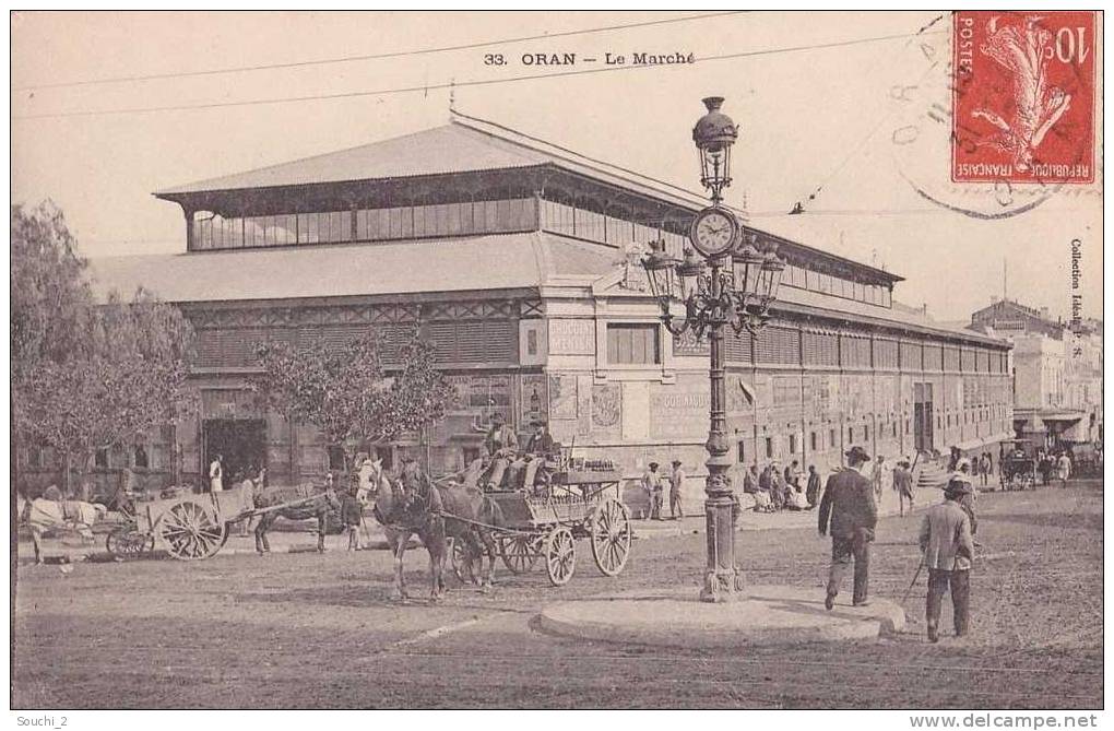 Oran.- (Algérie)   Le  Marché  .   -  (belle animation)