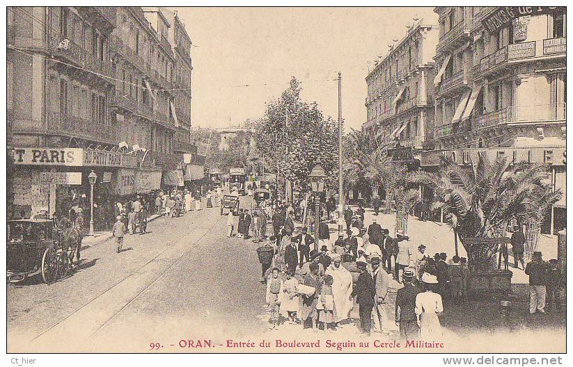 CPA ALGERIE  ORAN  Animation Commerces Bd Seguin au CERCLE Militaire 