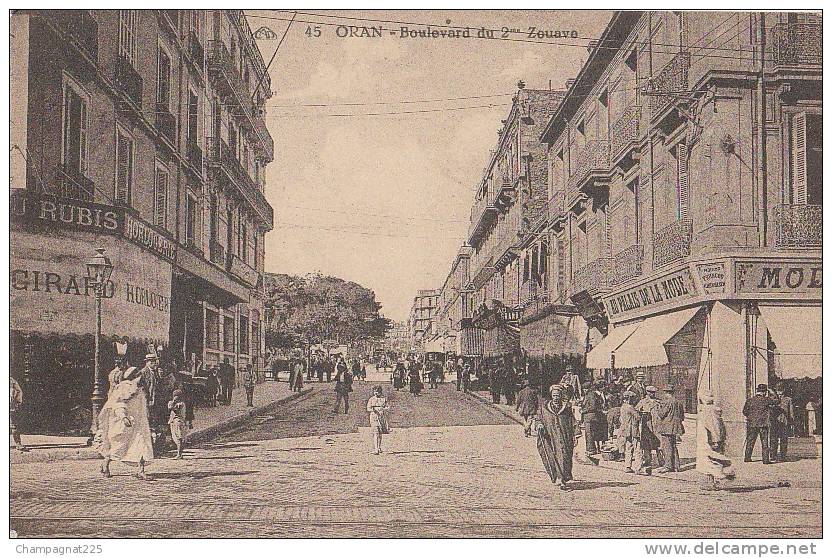 CPA ALGERIE ORAN Boulevard du 2° Zouave Commerces Au Palais de la Mode Animation
