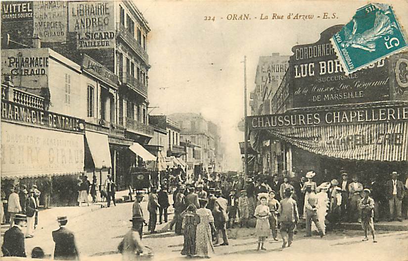 CPA ALGERIE - ORAN  LA RUE D'ARZEW