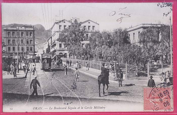 ALGERIE  440   ORAN    Le Boulevard Séguin et le Cercle Militaire