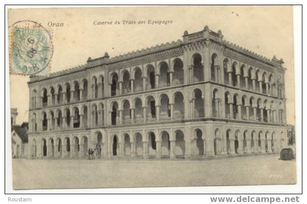ORAN CASERNE DU TRAIN DES EQUIPAGES 1908