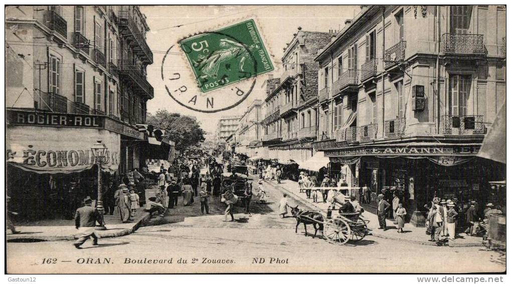 ALGERIE  -  ORAN    bd du 2éme Zouaves