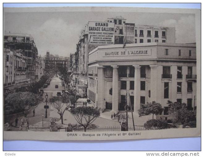 Oran Banque de L'Algerie et Boulevard Gallieni  Garage Gallieni