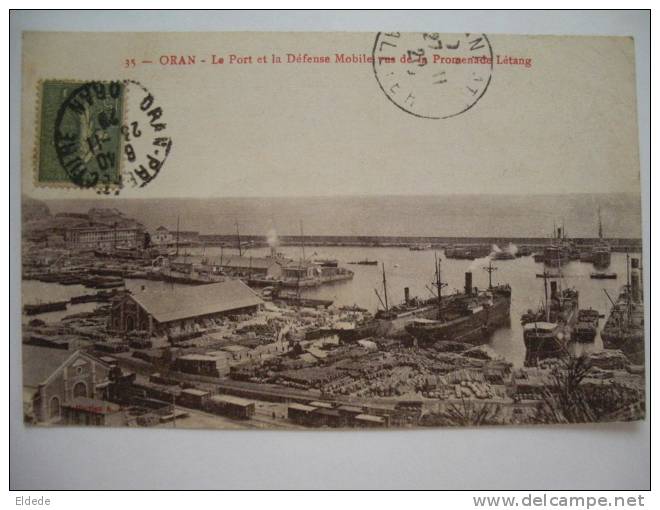 Oran 35 le Port et la defense mobile vus de la Promenade Letang