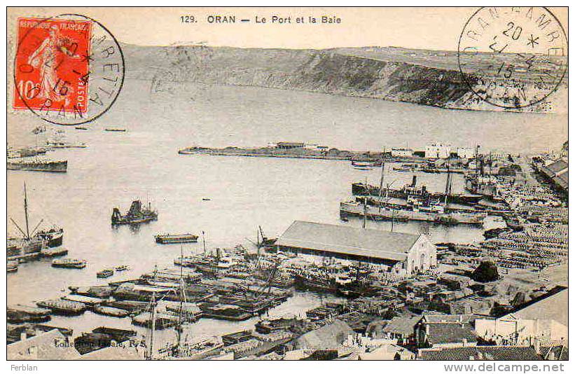 AFRIQUE. ALGERIE. ORAN. Vue sur Le Port et La Baie.