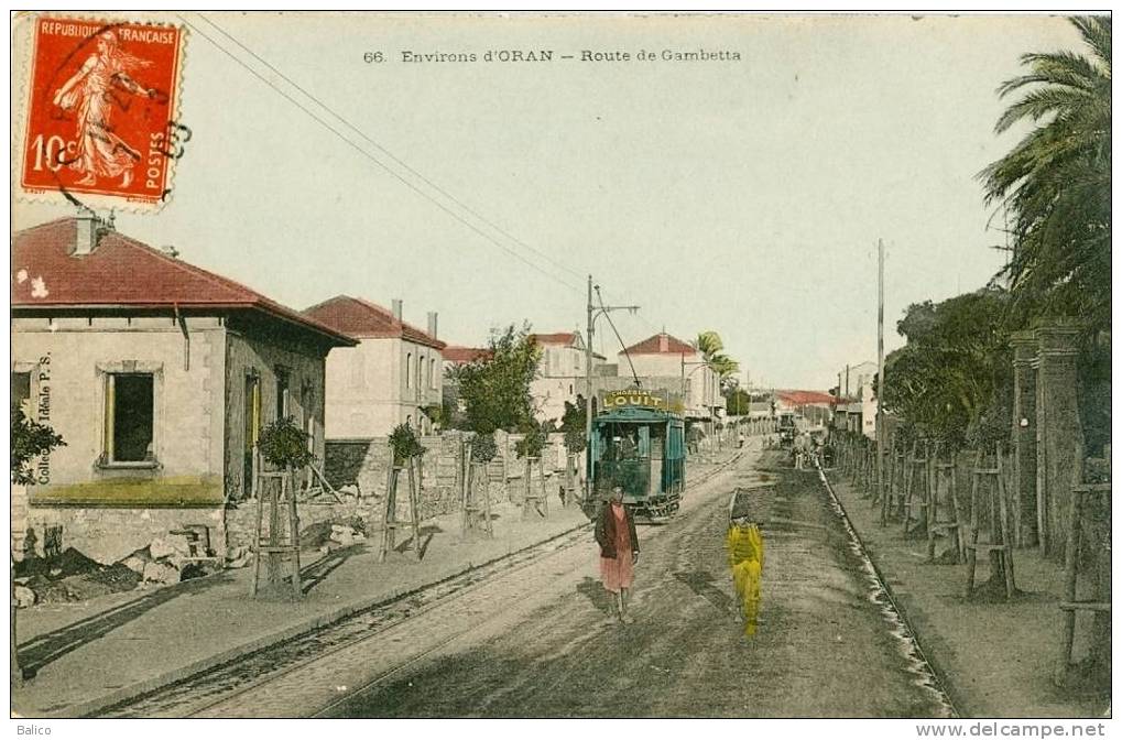 Algérie - Oran - Route de Gambetta  (tram)