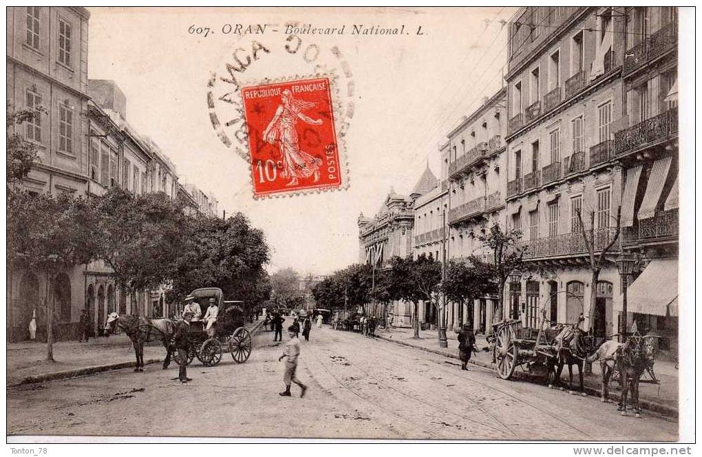 ORAN  -  BOULEVARD NATIONAL  -  SUPERBE ANIMATION