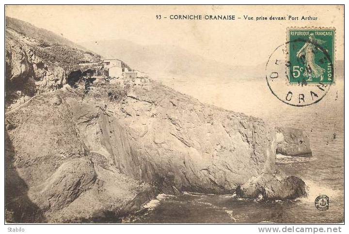 ALGERIE - ORAN - LA CORNICHE - PORT ARTHUR