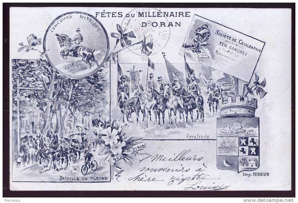 2118 - ALGERIE -  ORAN -  Fête du Millènaire   -  902 - 1902