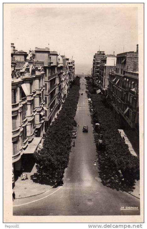 CARTE POSTALE SEMI-MODERNE. ALGERIE. ORAN. AVENUE LOUBET. 1952.