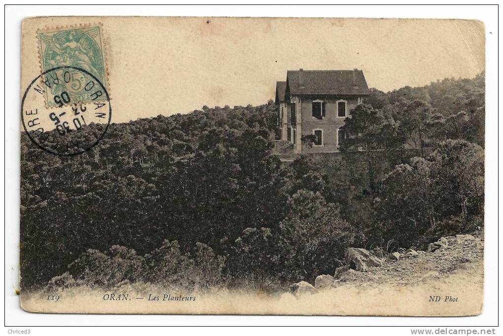 CPA - ORAN - LES PLANTEURS - 1905 -N.D. PHOTO - EN L´ETAT