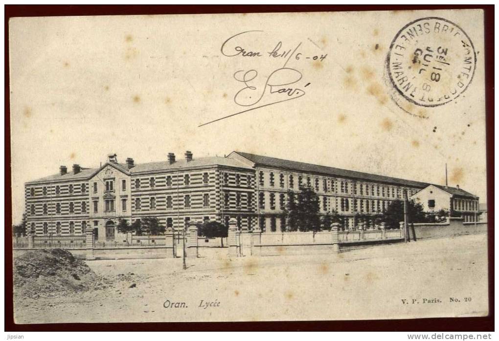 Cpa  Algérie Oran Lycée   RAM7