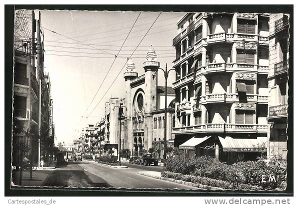 CPA Oran, Le Boulevard Joffre et la Synagogue