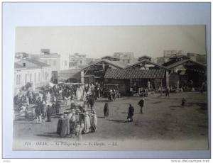 ORAN  (Algérie)    Le  VILLAGE  NEGRE  -  Le  Marché  (belle animation)