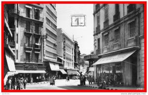 DEUX C.P.A ORAN -La Rue Général Leclerc -L'Hôtel de Ville (rectos versos)