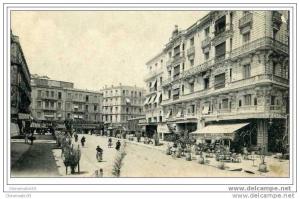 ## ALGERIE ## SIDI BEL ABBES L´HOTEL ROYAL ET LE BOULEVARD DU LYCEE TRES BELLE A