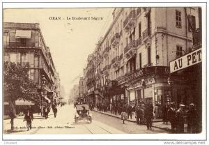 Carte Postale Ancienne Algérie - Oran. Le Boulevard Séguin