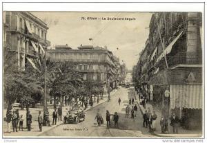 Carte Postale Ancienne Algérie - Oran. Le Boulevard Séguin