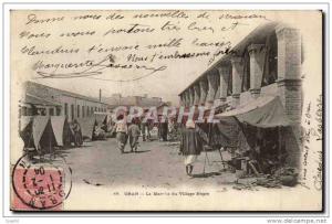 Algerie Oran CPA Le marche du village negre