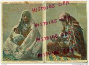 ALGERIE - ORAN- RARE DOUBLE CARTE DOMAINE SAINT EUGENE- F. SENECLAUZE VITICULTEUR-1914