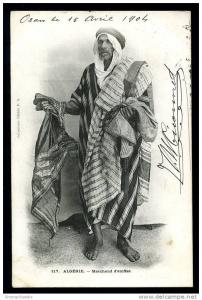 CPA.  ALGERIE. Marchand d'étoffes. /  Ed. Collection Idéale  P.S.  117