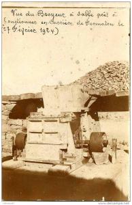 ALGERIE - ENVIRONS de SETIF - CARRIERE de FERMATOU - SUPERBE CARTE PHOTO du BROYEUR à SABLE en 1924