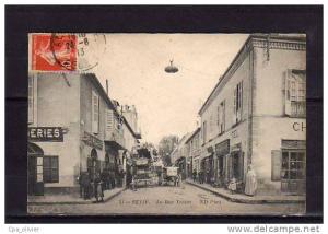ALGERIE Setif Rue Trajan, bien animée, Diligence, Café des Messageries, Courrier, Charcuterie, ed ND 31, 1913