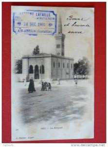 SETIF  --  LA MOSQUEE   - PRECURSSEUR  TRES TRES ANIMEE TRES BELLE CARTE   TAMPON PUB SUR LE DEVANT DE LA CARTE VOIR pho