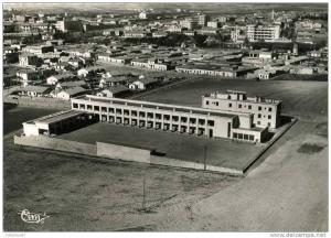 AFRIQUE - ALGERIE - SETIF - BELLE VUE AERIENNE - ECOLE de la CITE LEVY - VOIR DETAIL au DOS