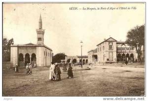 ALGERIE -ref no 219- setif- la mosquee, la porte d alger et l hotel de ville - bon etat