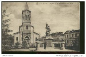 ALGERIE SETIF /  L'église et le monument aux morts  /