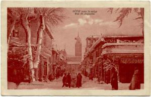 SETIF - Rue Saint-Augustin sous la neige
