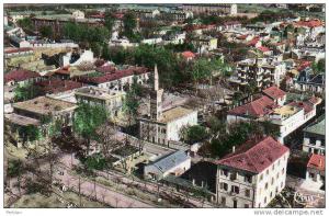AFRIQUE. ALGERIE. SETIF. Vue Générale Aérienne sur La Mairie et La Mosquée. Carte Dentelée.