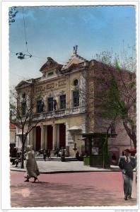 CPA     ALGERIE    SETIF      LE THEATRE MUNICIPAL  L'AUBERGE DU CHEVAL BLANC    VIEUX KIOSQUE   ANIMEE
