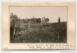 Environs de Sétif - Carte photo - Sentier allant au Tombeau de Scipion - Ferme Européenne - CPA
