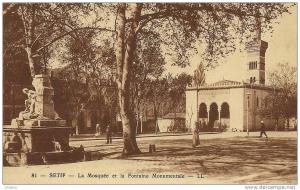 SETIF N° 81 LA MOSQUEE ET LA FONTAINE MONUMENTALE