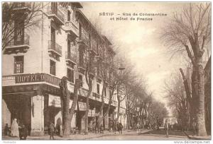 Sétif  Rue de Constantine et Hotel de France    (5477)