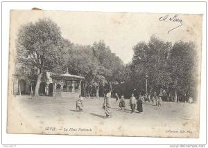 Sétif (Algérie)  Place Nationale env 1904 (animée) .
