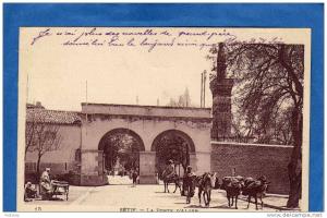SETIF-la porte  d´alger -petits marchands et troupeau d'anes  -animé-a voyagé  en 1926