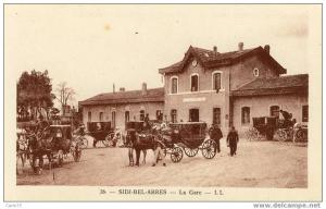 ALGERIE - SIDI BEL ABBES - La GARE - Attelages