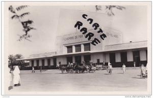 AFRIQUE,AFRICA,ALGERIE,SI DI-BEL-ABBES,prés ORAN,TLEMCEN,MASCARA,NAAM A,LA GARE,chemin de fer,TAXI,rare